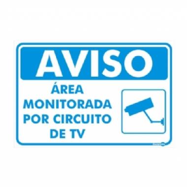 Aviso - Área monitorada por circuito de TV PR-4082