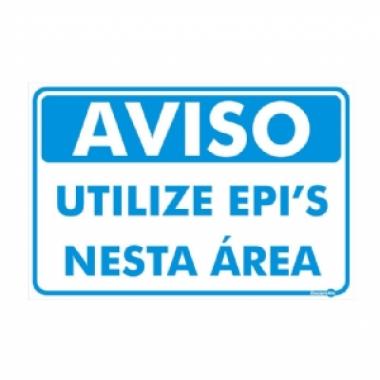 Aviso - Utilize EPIs nesta área PR-4076